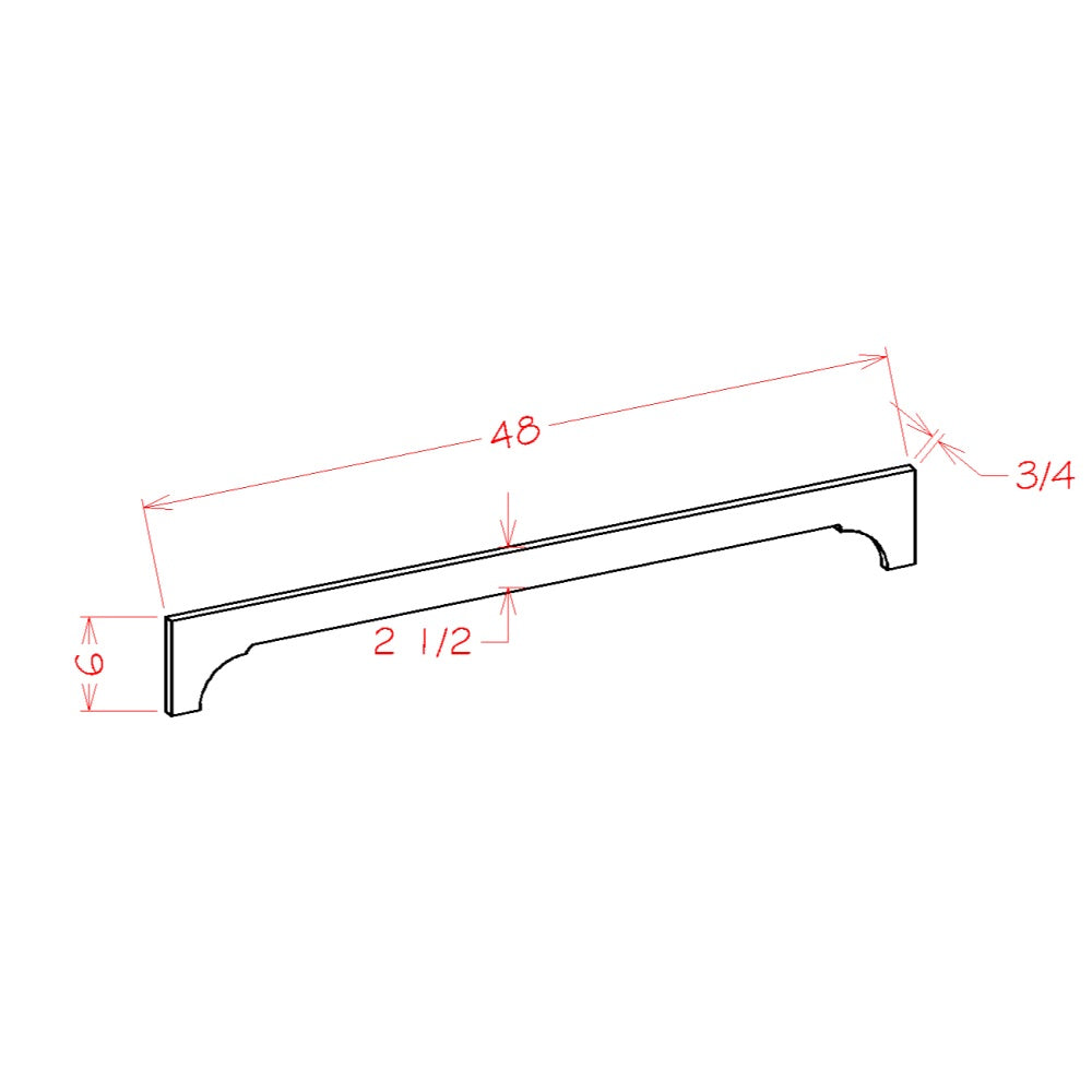 US Cabinet Depot Shaker Dove 48" Crown Valance (SD-VACR48)