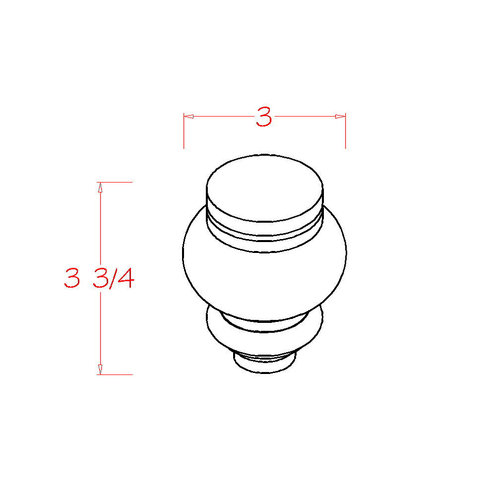 US Cabinet Depot Shaker Grey 3" x 3" Circle Foot (SG-CF4)