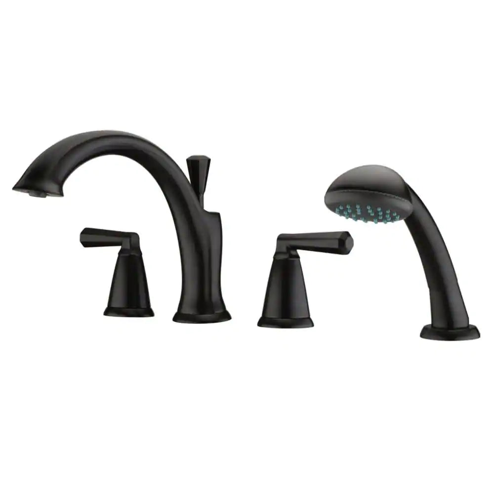 Ultra Faucets Roman Tub Oil Rubbed Bronze Faucet with Hand Shower-UF65445