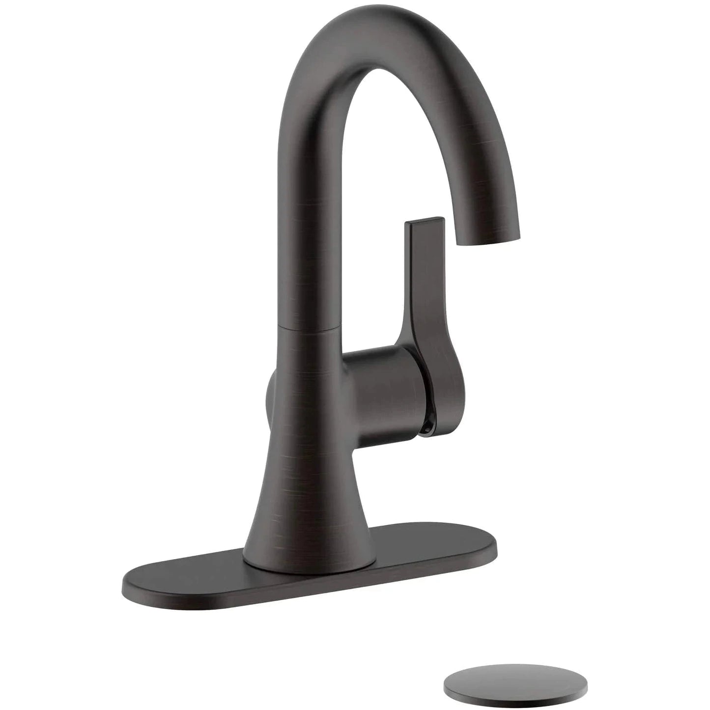Ultra Faucets Single-Handle Matte Black Lavatory Faucet-UF38007
