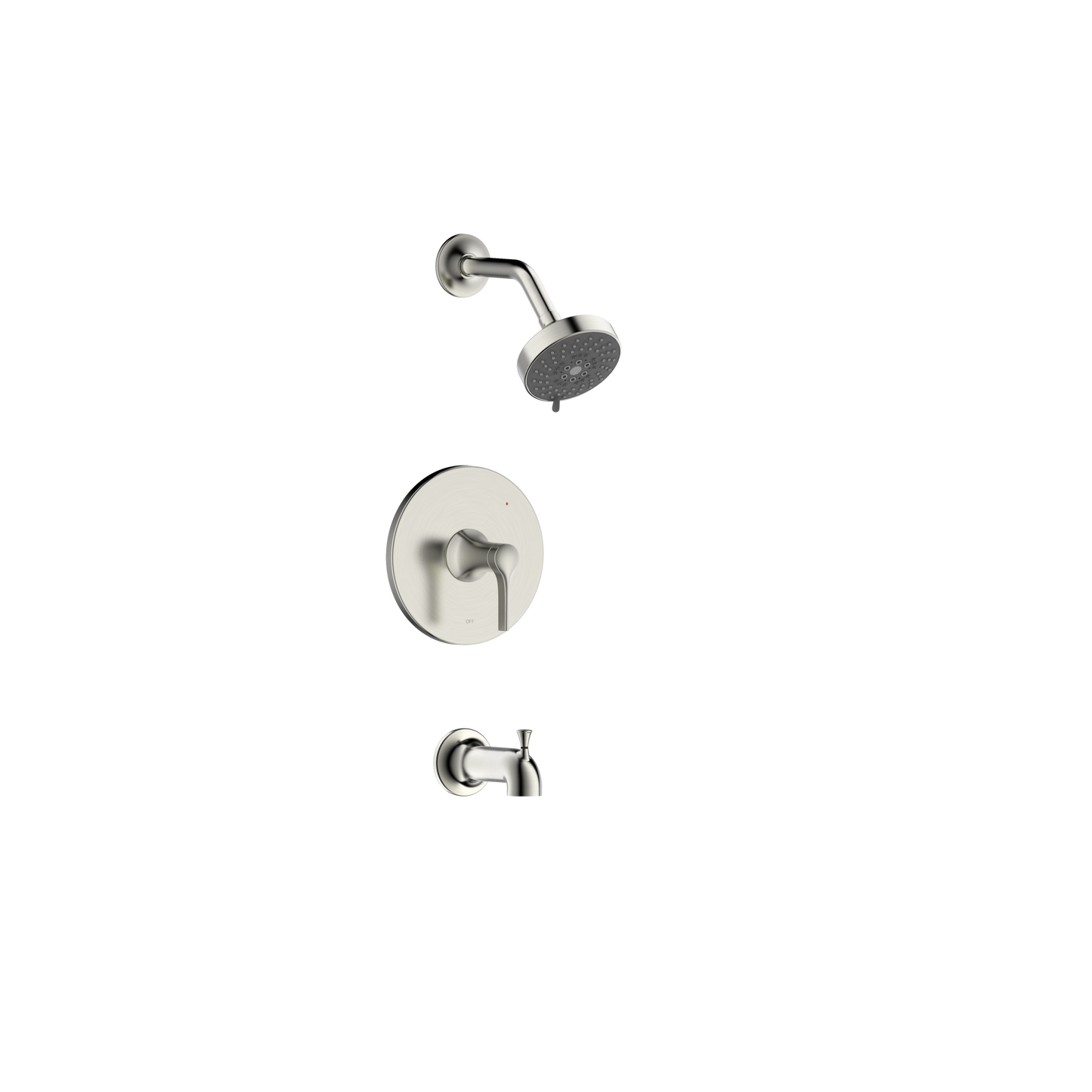 Ultra Faucets Single-Handle PVD Brushed Nickel Tub and Shower Trim-UF79703