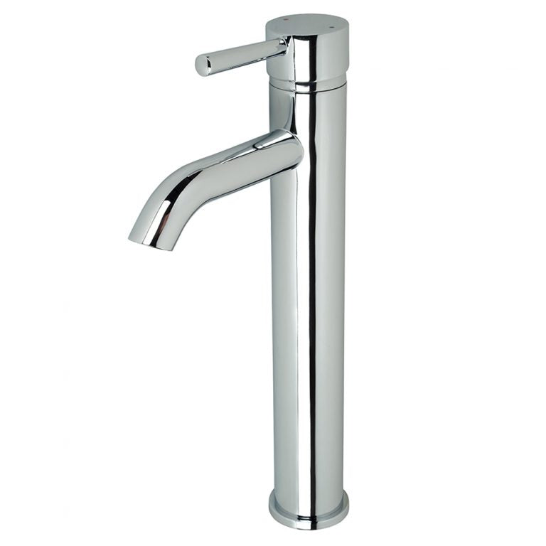 Ultra Faucets Single-Handle Tall Vessel Chrome Lavatory Faucet (Curved Spout)-UF36600