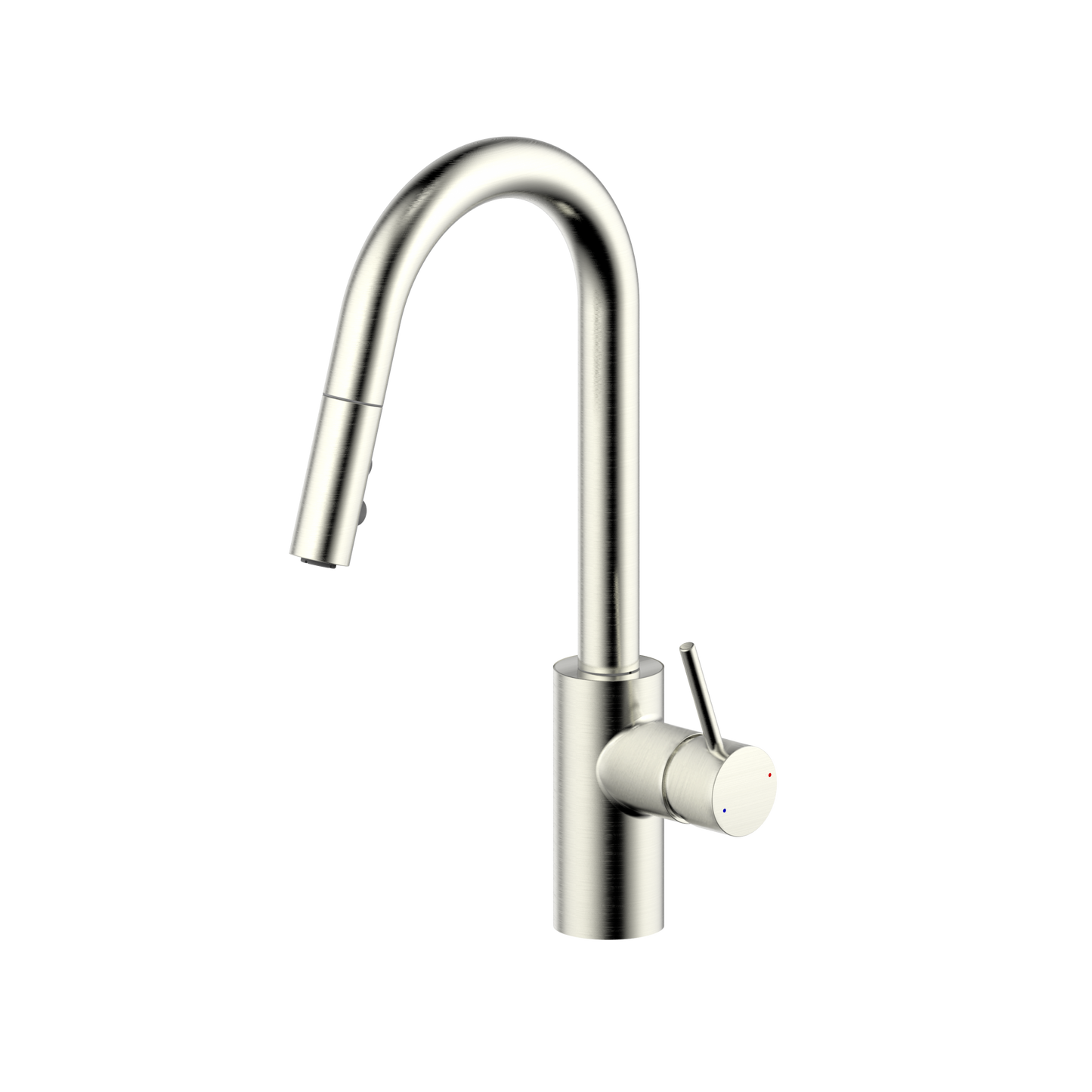Ultra Faucets Single-Handle with Pull-Down Spray Brushed Nickel Kitchen Faucet-UF14903