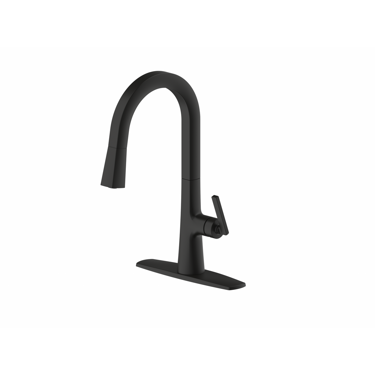 Ultra Faucets Single-Handle with Pull-Down Spray Matte Black Kitchen Faucet-UF17007
