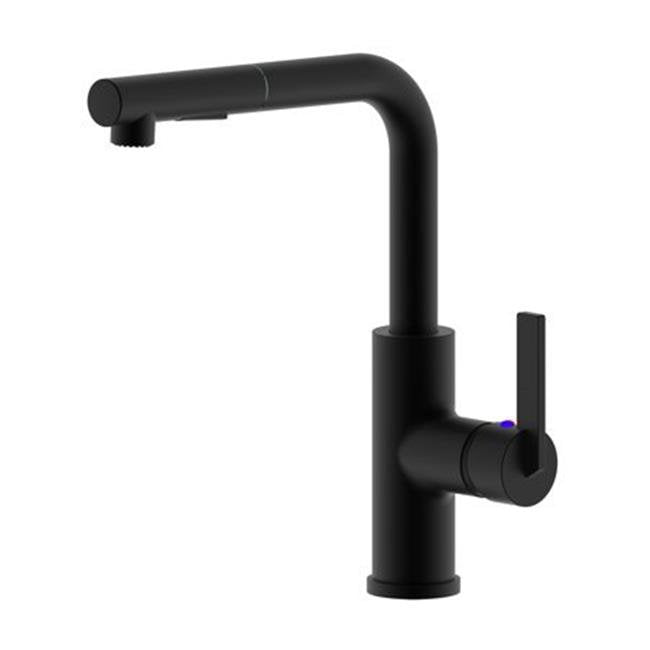 Ultra Faucets Single-Handle with Pull-Out Flexible Inlet Spray Matte Black Kitchen Faucet