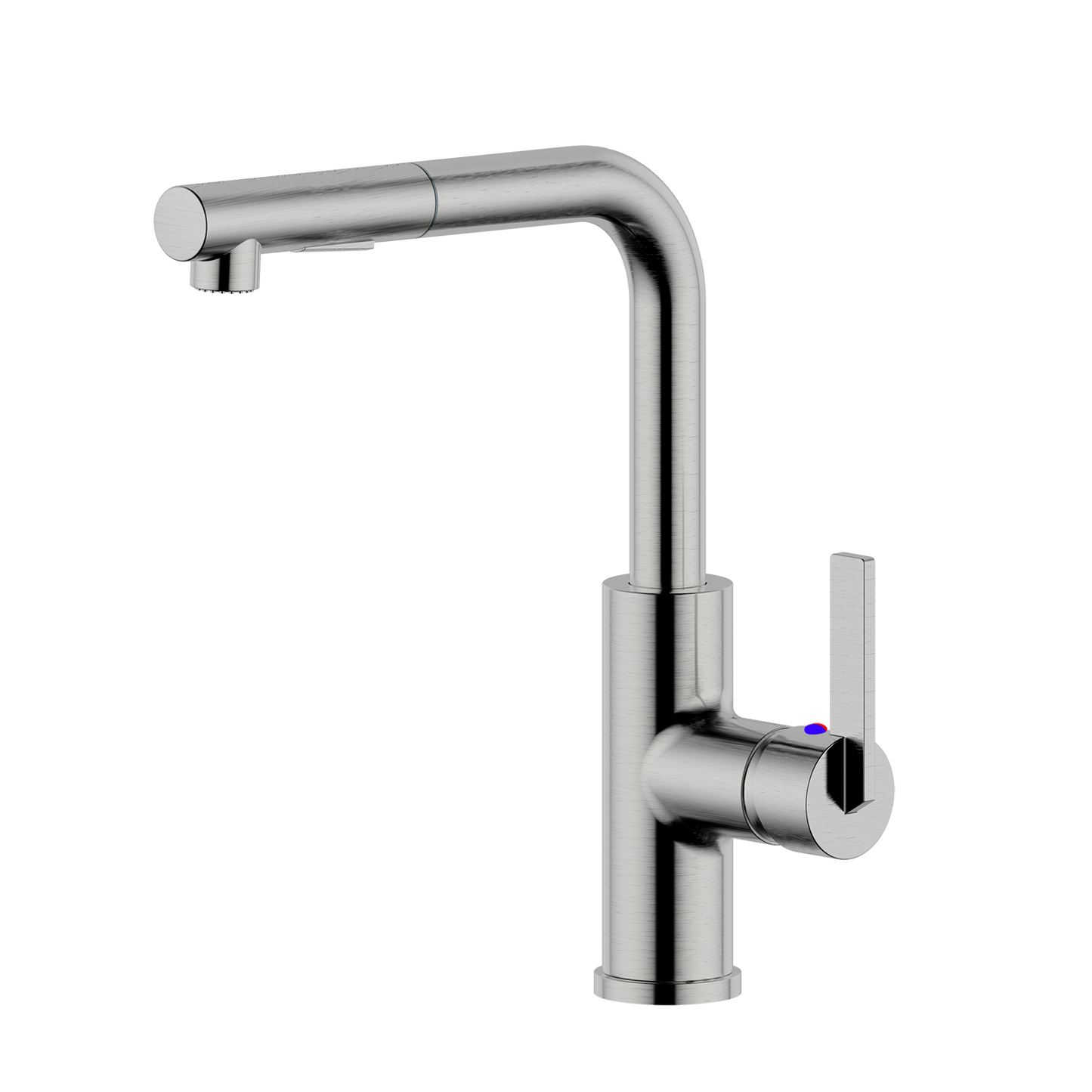 Ultra Faucets Single-Handle with Pull-Out Spray Flexible Inlet Brushed Nickel Kitchen Faucet