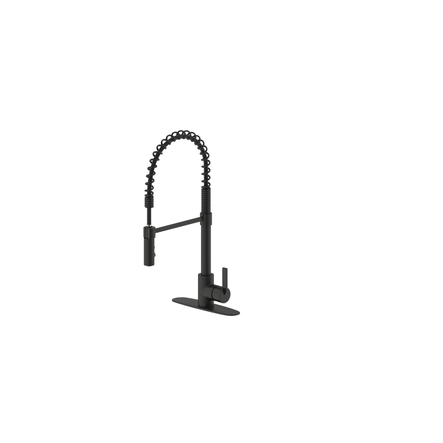 Ultra Faucets Single-Handle with Spring Spout Matte Black Kitchen Faucet-UF17407