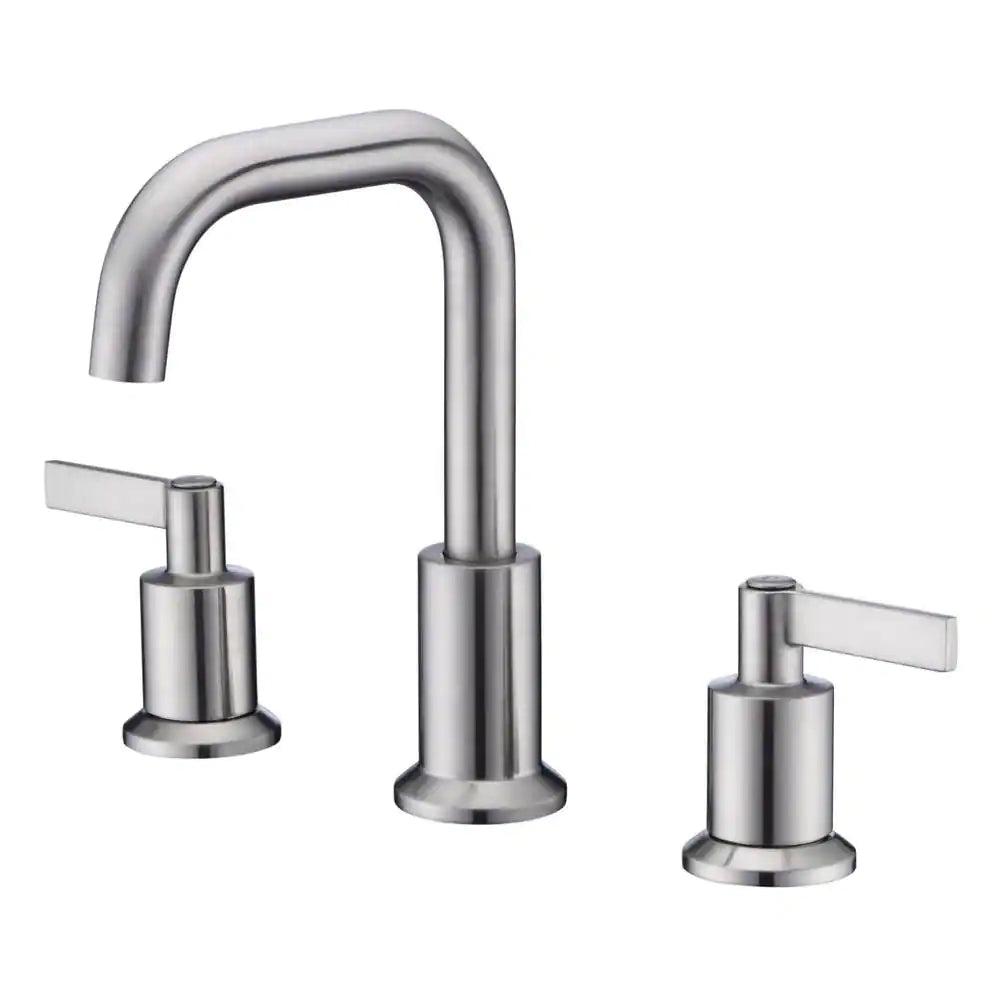 Ultra Faucets Two-Handle Widespread Brushed Nickel Lavatory Faucet-UF57003