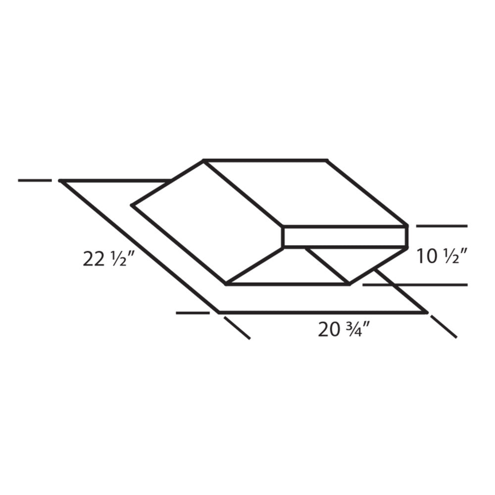 Vent-A-Hood 10" Round Low Profile Roof Jack for Range Hood