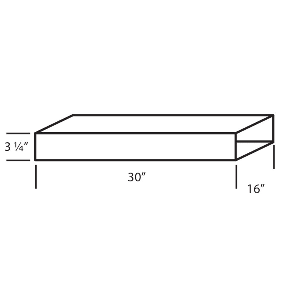 Vent-A-Hood 3" x 16" Rectangular Duct Pipe for Range Hood