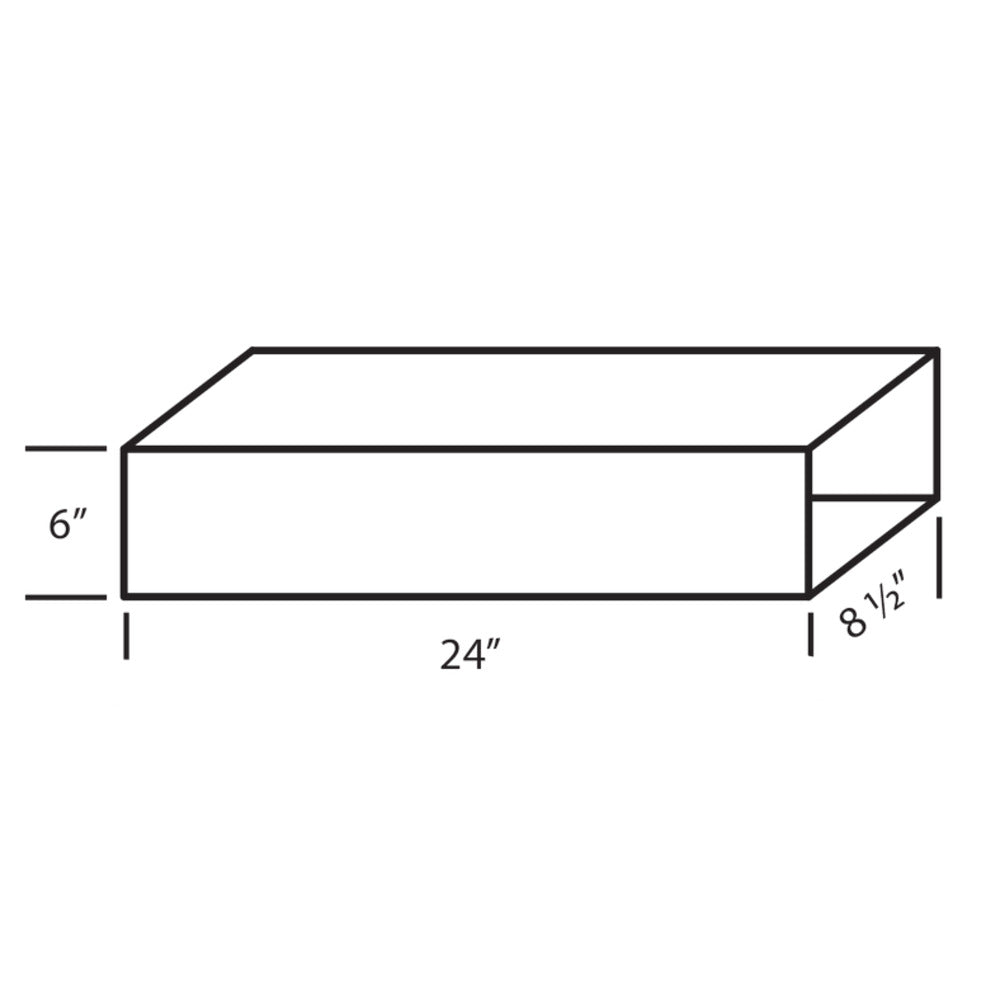 Vent-A-Hood 6" x 8" Rectangular Duct Pipe for Range Hood