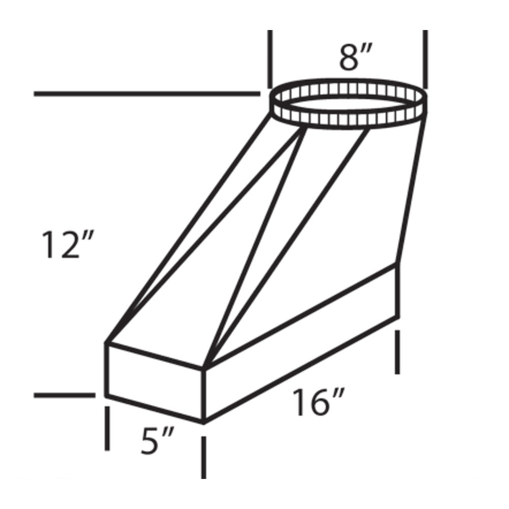 Vent-A-Hood VP542 Top Left T200 Blower Island Transition