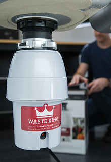 Waste King 1/2 HP Garbage Disposal With Power Cord, Waste Disposer for Kitchen Sink