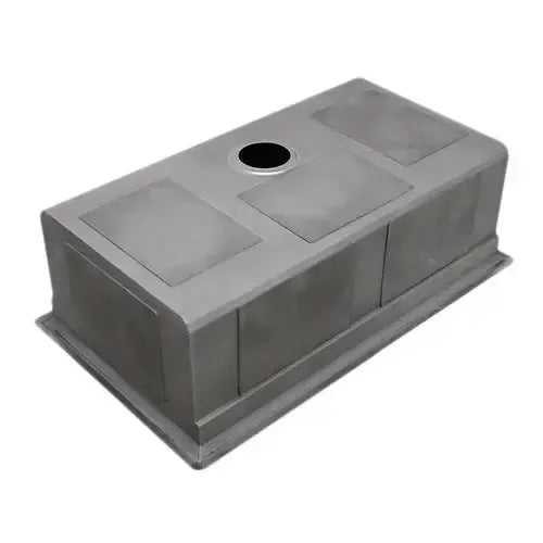 Wells Sinkware 3D Series 32" Rectangle Undermount Handcrafted Stainless Steel Single Bowl Kitchen Sink With Companion Stainless Steel Colander, Rolling Mat, Rubber Wood Cutting Board and Basket Strainer