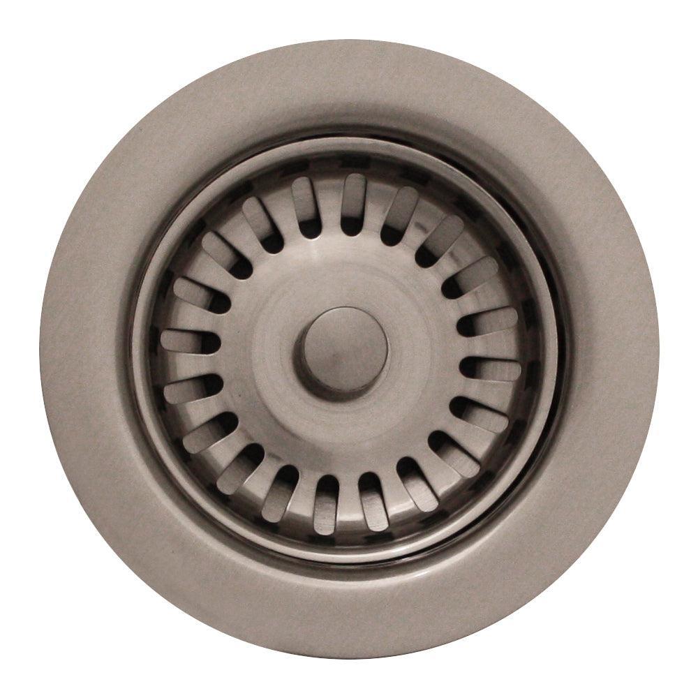 Whitehaus RNW35-BN 3.5" Brushed Nickel Stainless Steel Basket Strainer