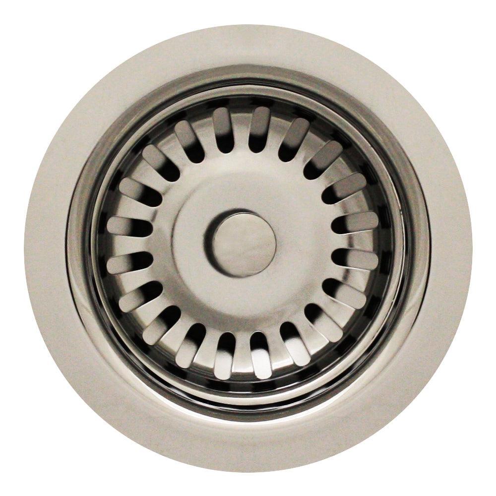 Whitehaus RNW35-C 3.5" Polished Chrome Stainless Steel Basket Strainer