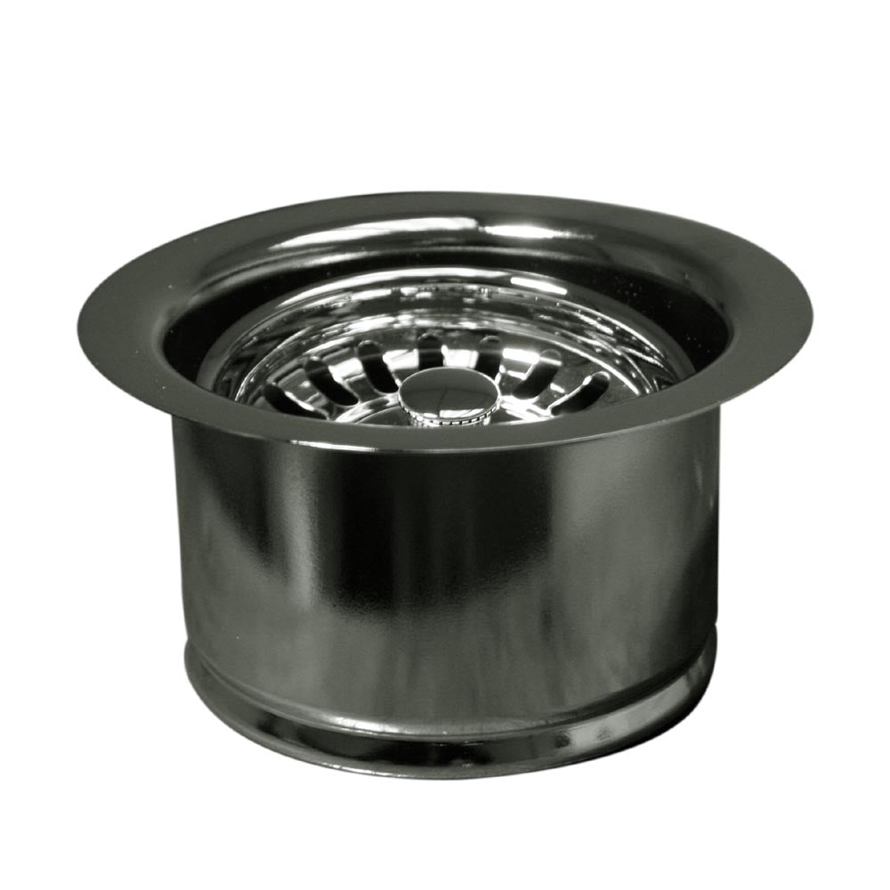Whitehaus WH202-C 1/2" Waste Disposer Trim with Matching Basket Strainer for Deep Fireclay Sinks