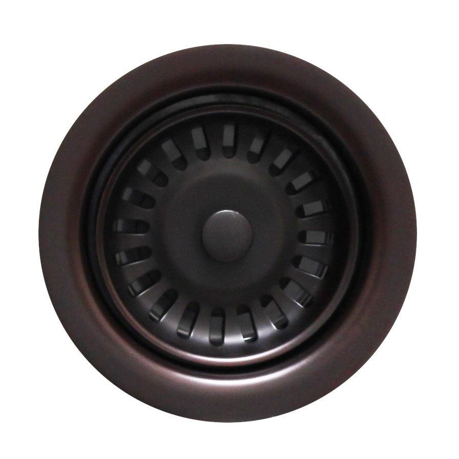 Whitehaus WH202-ORB 1/2" Waste Disposer Trim with Matching Basket Strainer for Deep Fireclay Sinks