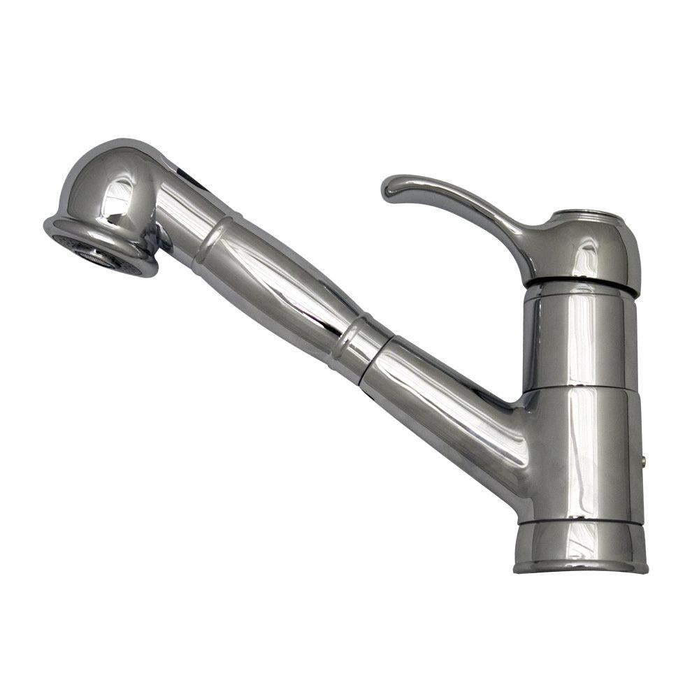 Whitehaus WH23564-C Metrohaus Single Hole/Single Lever Kitchen Faucet with Pull-Out Spray Head
