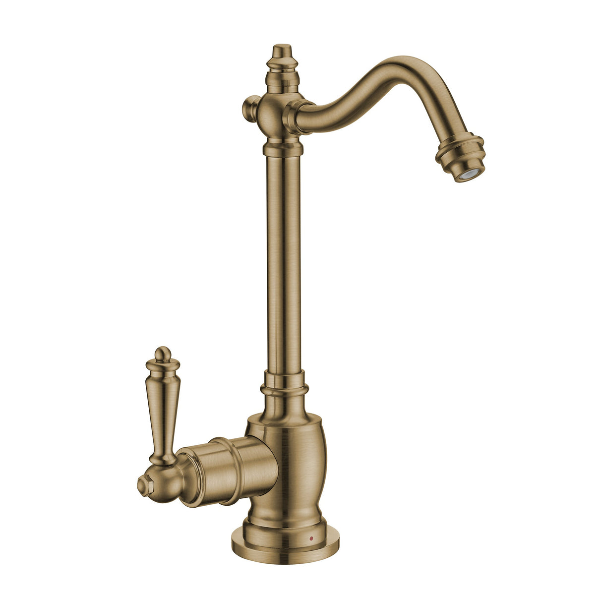 Whitehaus WHFH-H1006-AB Point of Use Cold Water Drinking Faucet with Gooseneck Swivel Spout