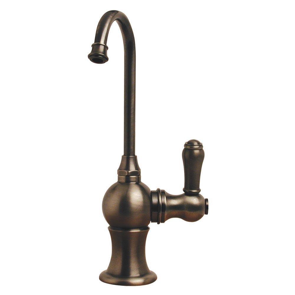 Whitehaus WHFH3-H4130-P Point of Use Instant Hot Water Faucet with Gooseneck Spout and Self Closing Handle