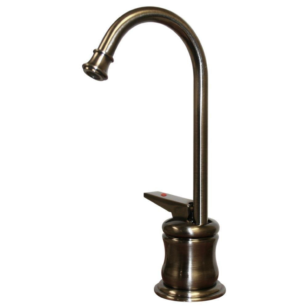 Whitehaus WHFH3-H65-P Point of Use Instant Hot Water Faucet with Gooseneck Spout and Self Closing Handle