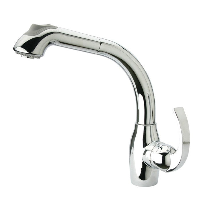 Whitehaus WHUS566-C Metrohaus Single Lever Kitchen Faucet with Pull-Out Spray Head