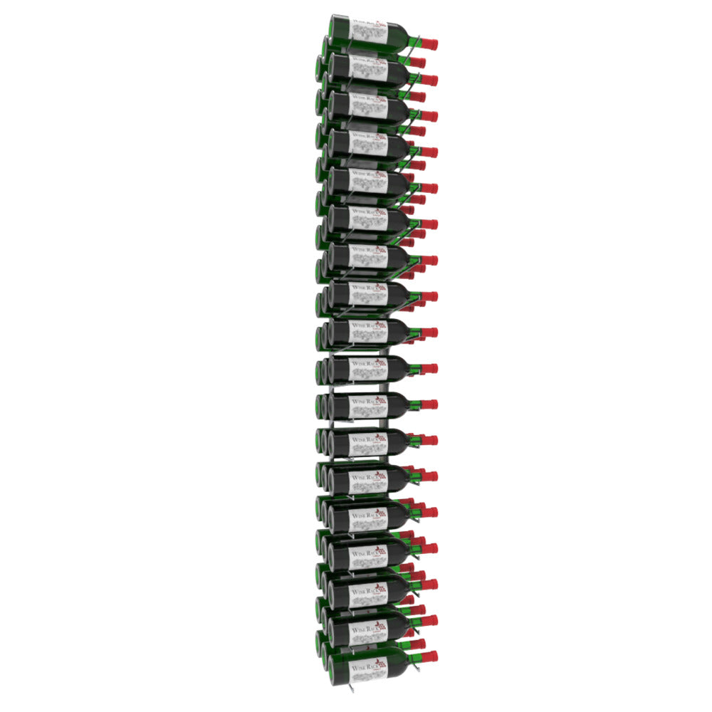 Wine Rack Concepts RevueVino 6ft Silver Finish Wall-Mount Triple Deep Wine Rack