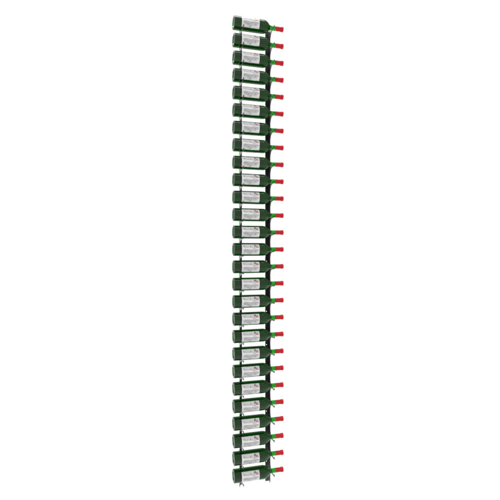 Wine Rack Concepts RevueVino 9ft Satin Black Finish Wall-Mount Single Deep Wine Rack