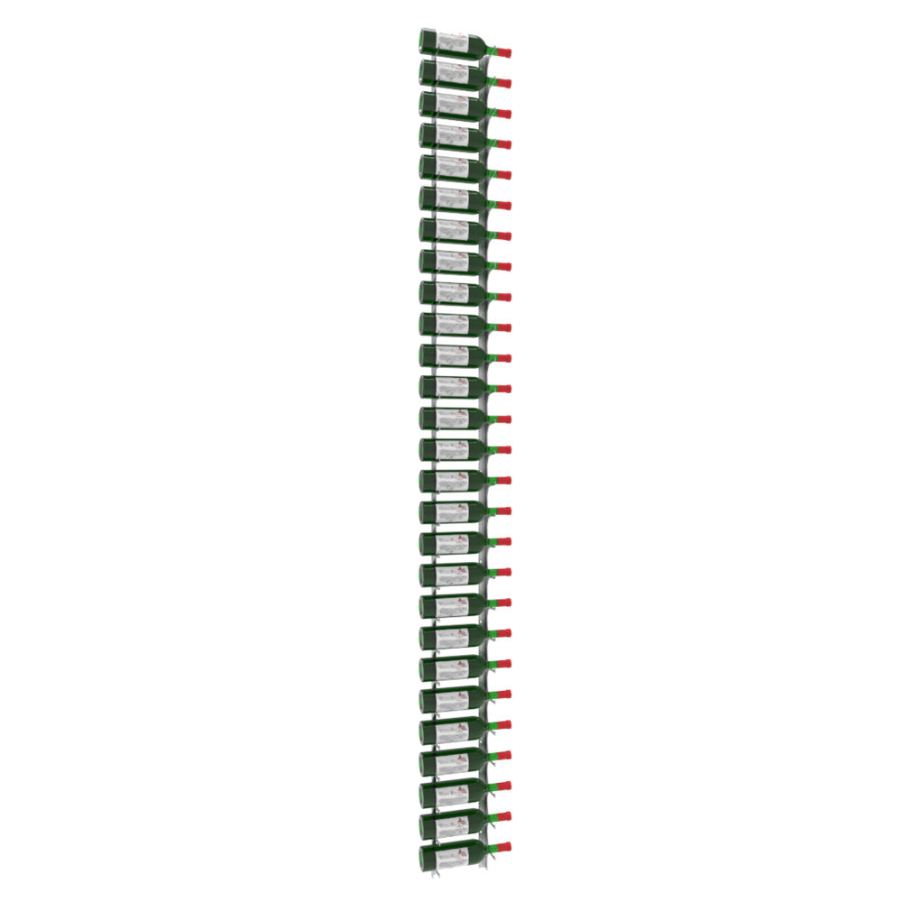 Wine Rack Concepts RevueVino 9ft Silver Finish Wall-Mount Single Deep Wine Rack