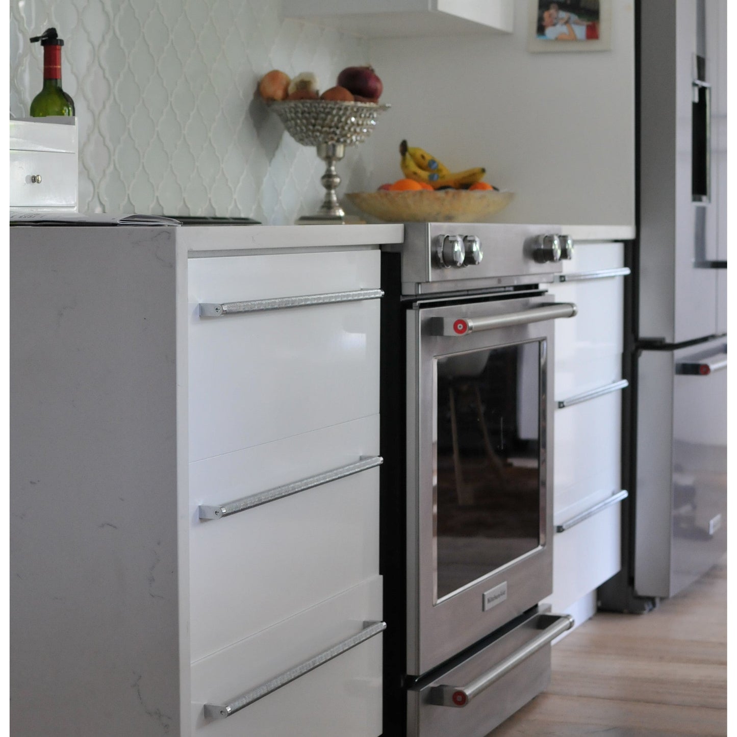 ZEN Design Allen 21" Brushed Nickel Center Granado Cabinet Handle