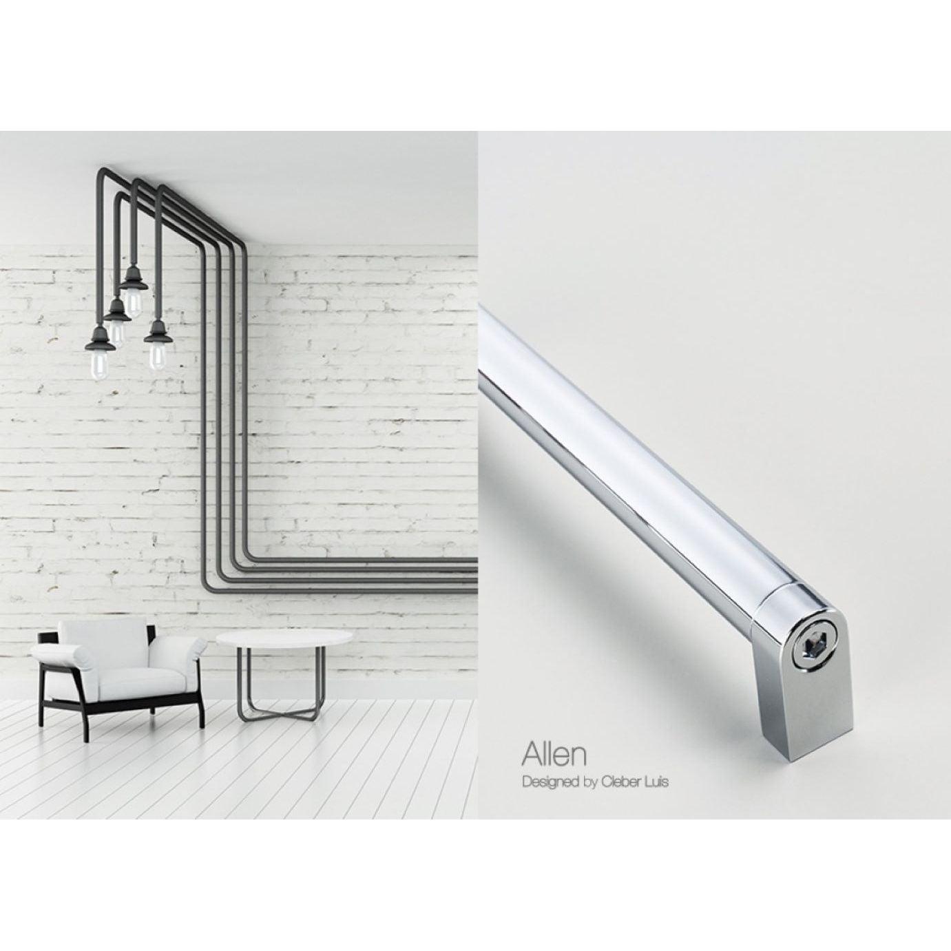 ZEN Design Allen Liso 22" Polished Chrome Center Cabinet Handle