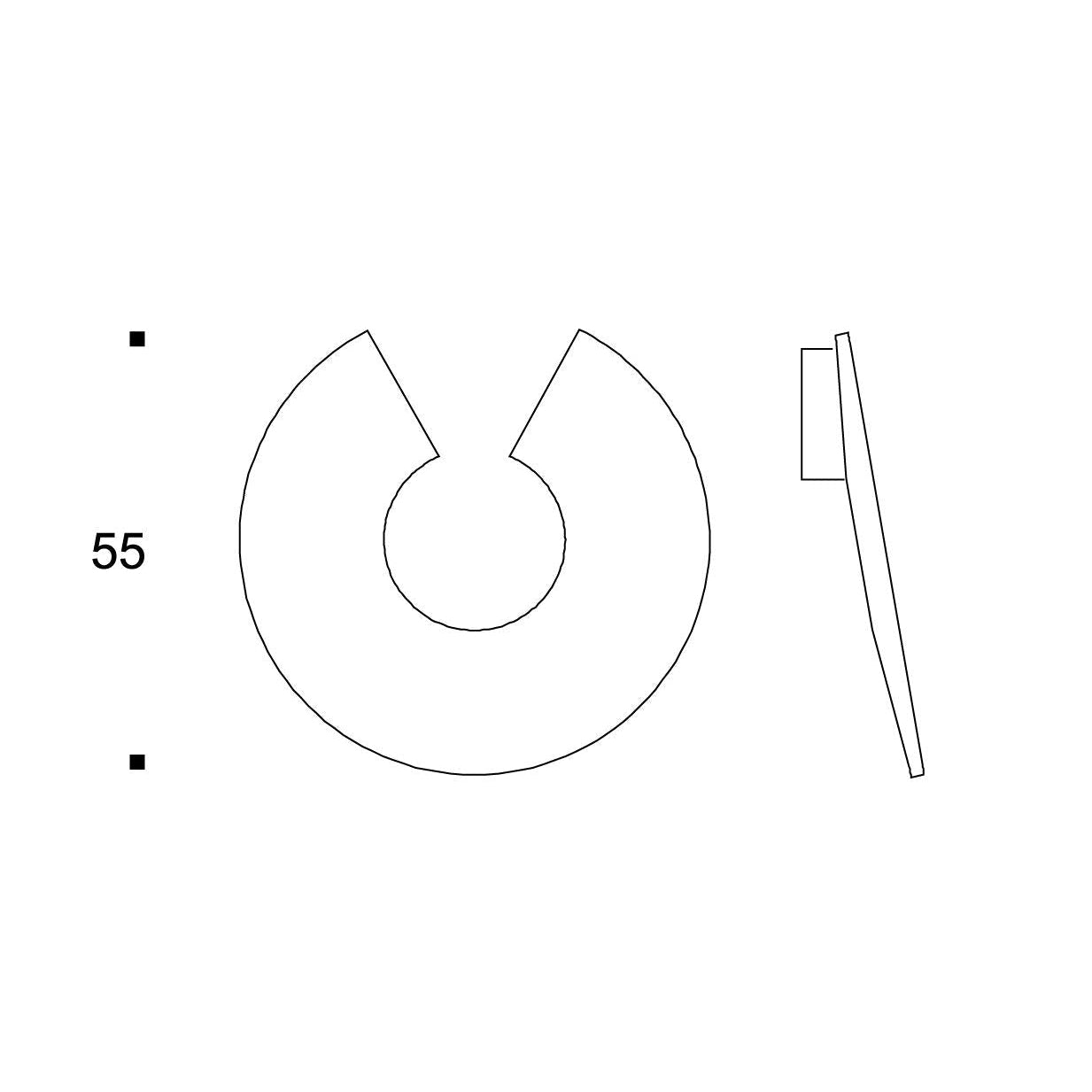 ZEN Design Caiapo 1" Brushed Chrome Center Cabinet Knob