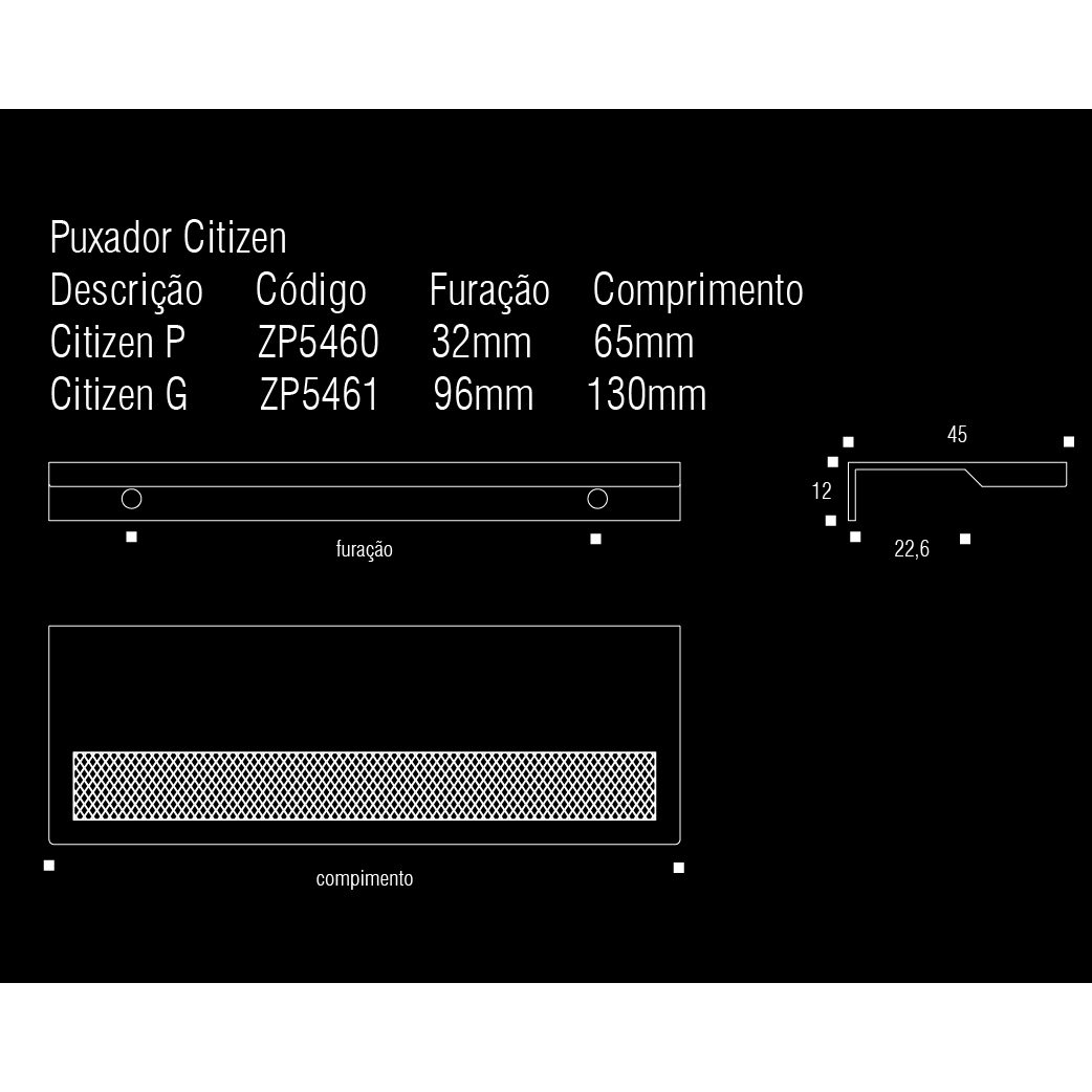 ZEN Design Citizen 5" Matte Black Cabinet Pull