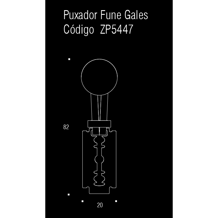 ZEN Design Fune Gales 1" Chrome Cabinet Pull