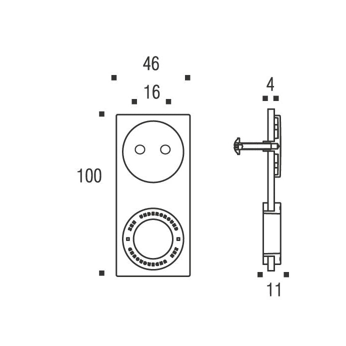 ZEN Design Garage 1" Brown Leather Center Cabinet Knob