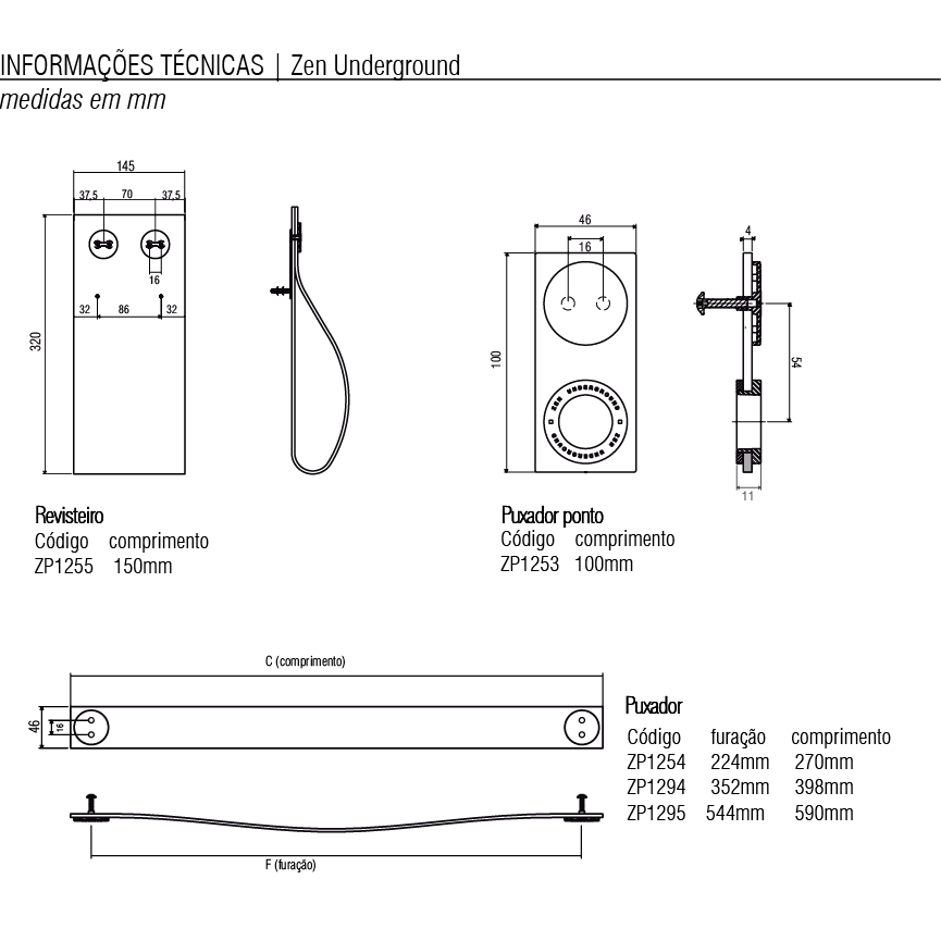 ZEN Design Garage 14" Brown Leather Center Cabinet Handle