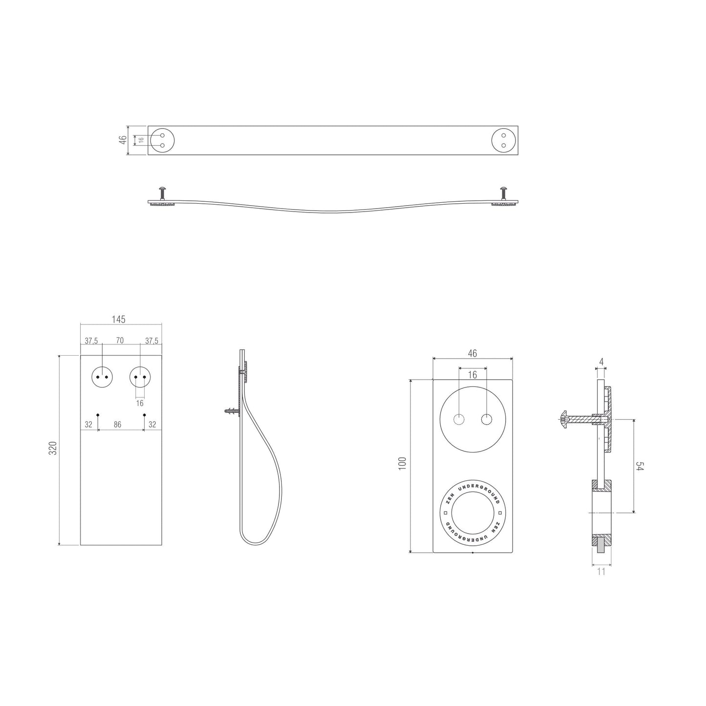 ZEN Design Garage 6" x 13" Brown Leather Magazine Holder