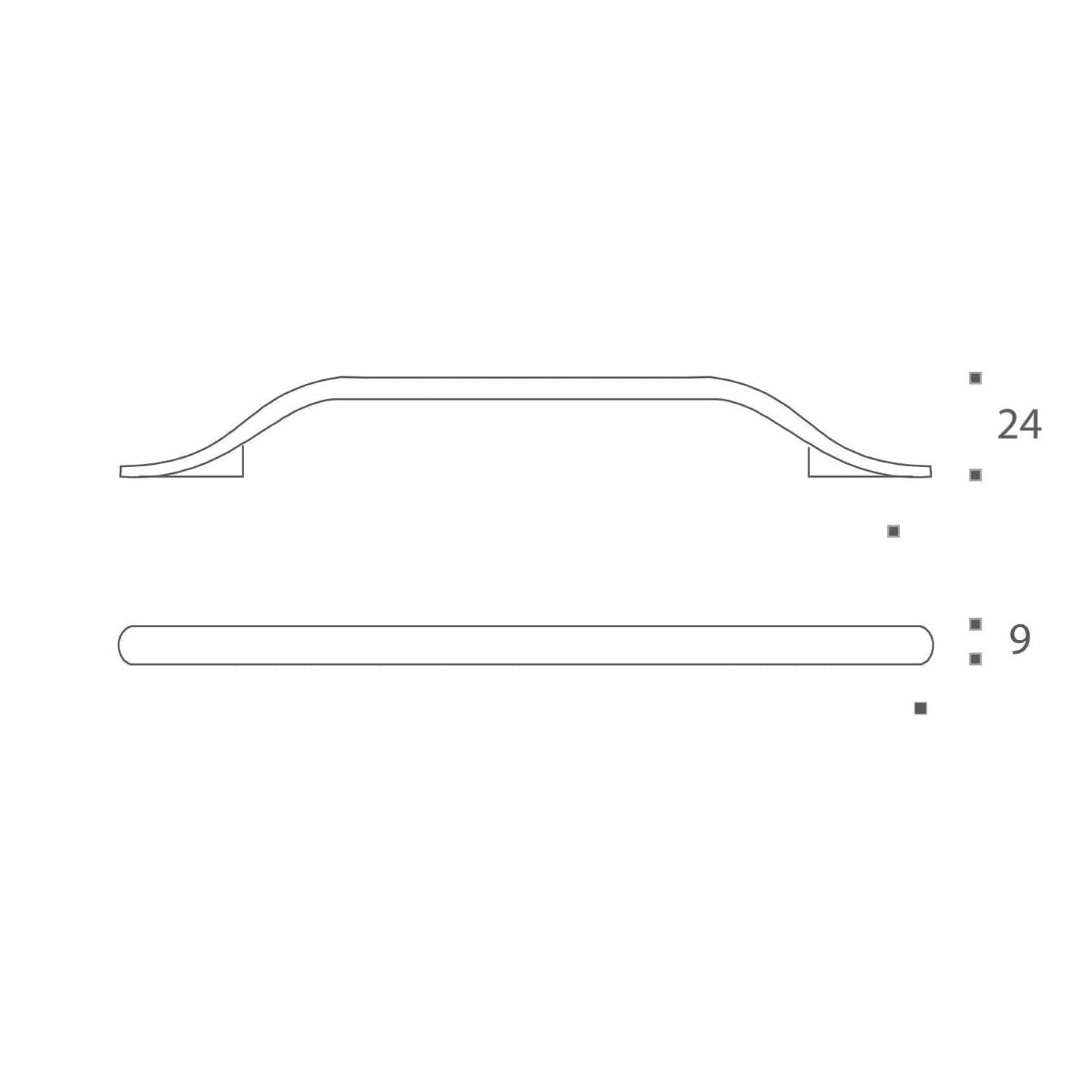 ZEN Design Jazz 4" Brushed White Center Cabinet Handle