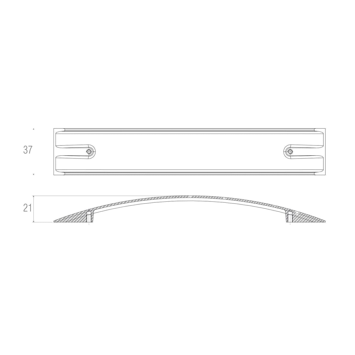 ZEN Design Luna 4" Antique Rust Center Cabinet Handle