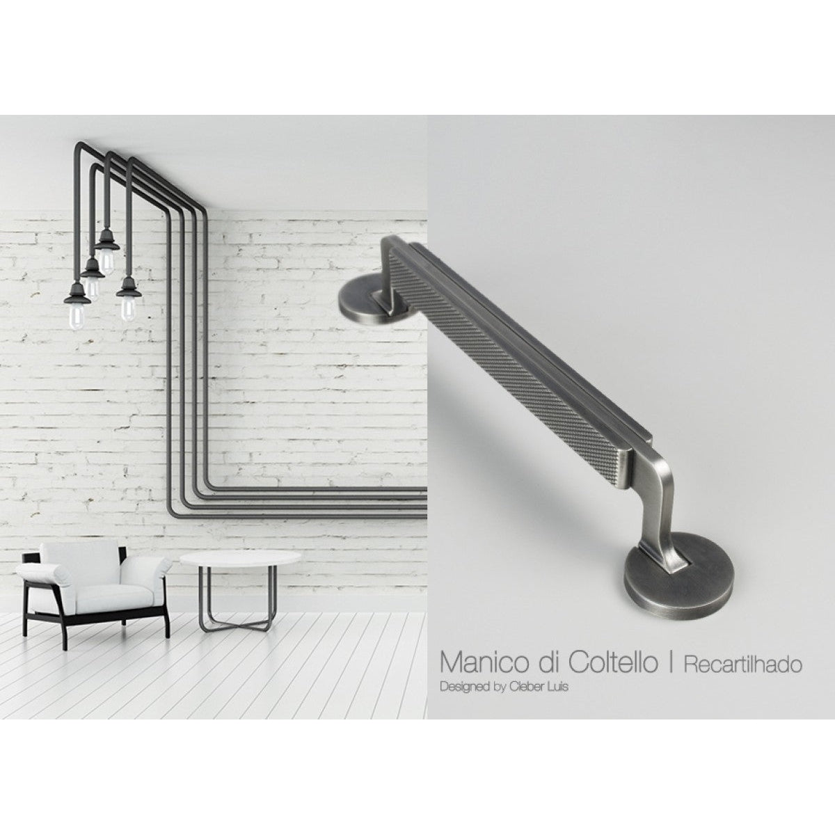 ZEN Design Manico Di Coltello 7" Brushed Nickel Center Cabinet Metal Handle