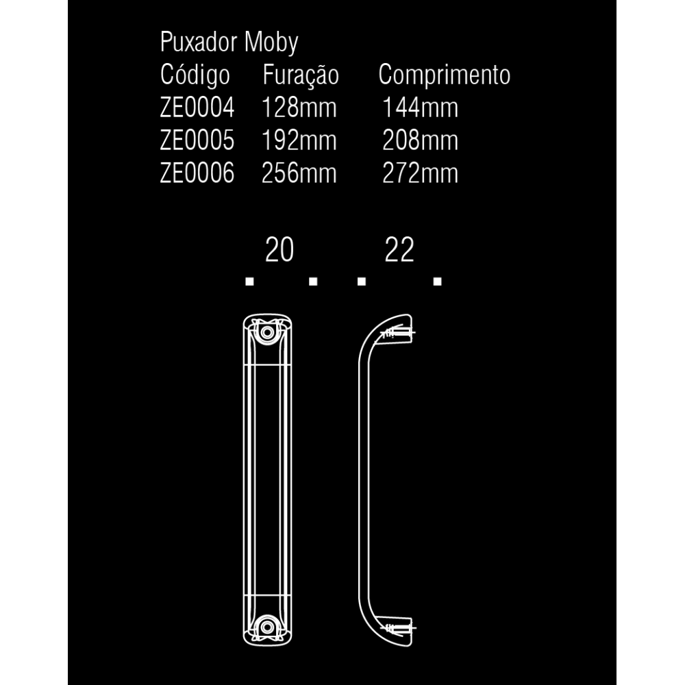 ZEN Design Moby 11" Chrome Cabinet Pull