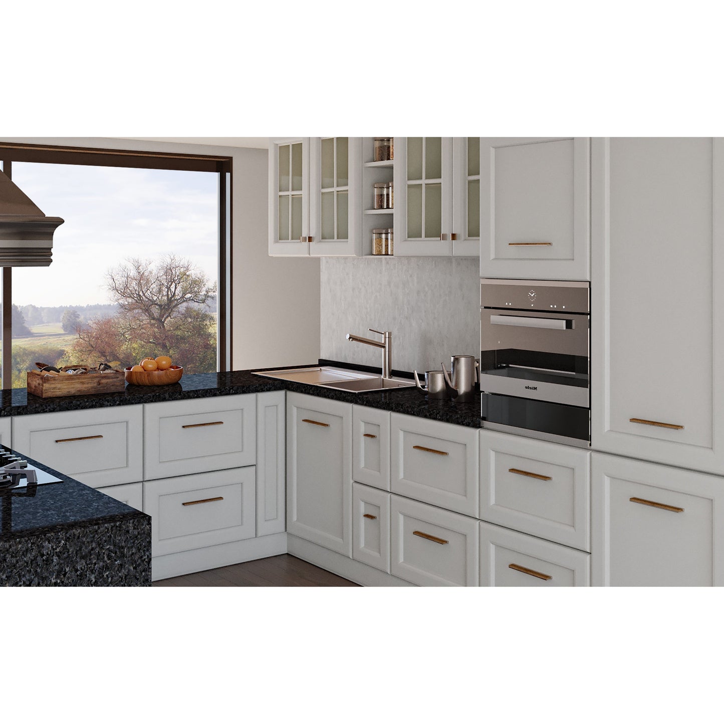 ZEN Design Scandinavia 1" Brushed Nickel Center Cabinet Wood Knob