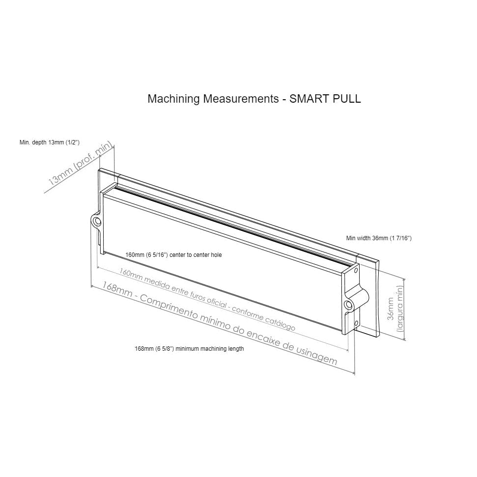 ZEN Design Smart 6" Stainless Steel Centers Cabinet Pull