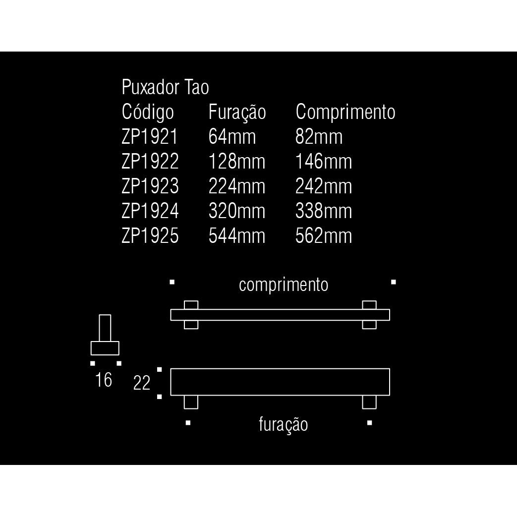 ZEN Design Tao 3" Chrome Center Cabinet Knob