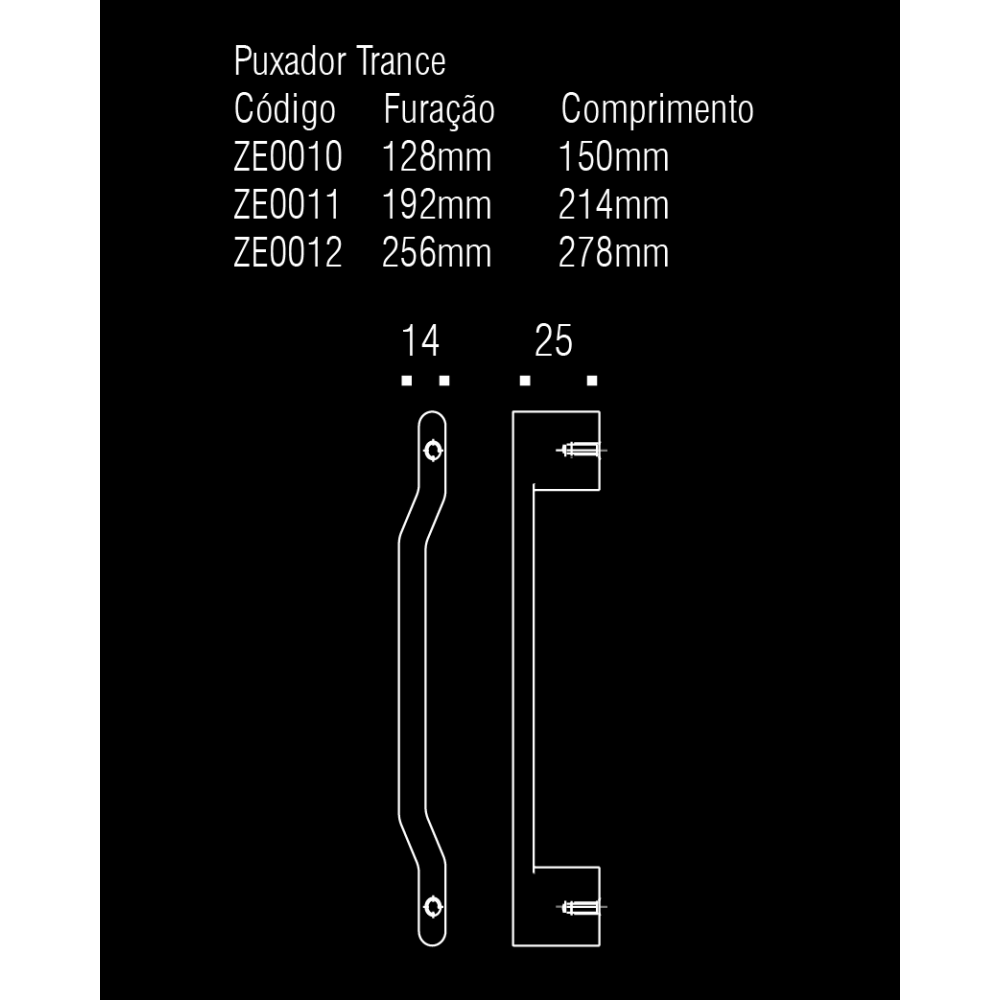 ZEN Design Trance 11" Chrome Cabinet Pull
