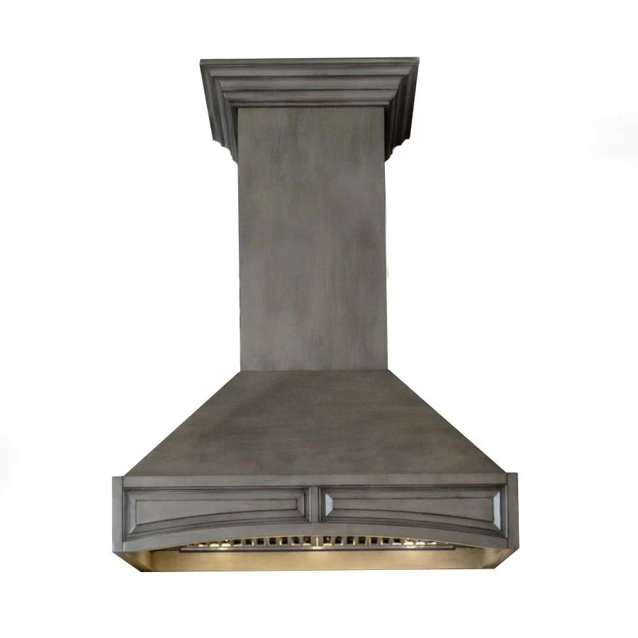 ZLINE 36 Wooden Wall Mount Range Hood in Distressed Gray - Includes R –  Kitchen Oasis