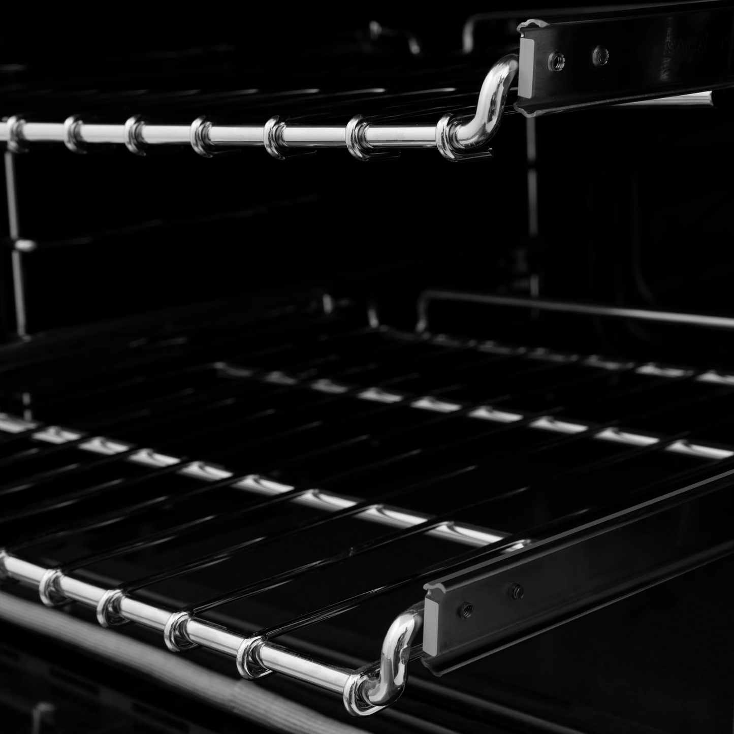 ZLINE Autograph Edition 48" Black Stainless Steel Dual Fuel Range 7 Burner With Gold Accents and 6.0 cu. ft. Electric Oven