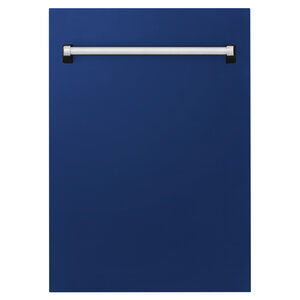 ZLINE Tallac 18" Blue Gloss Top Control Tall Tub Dishwasher With Stainless Steel Tub and 3rd Rack