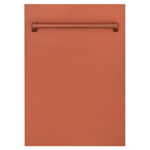 ZLINE Tallac 18" Copper Top Control Tall Tub Dishwasher With Stainless Steel Tub and 3rd Rack